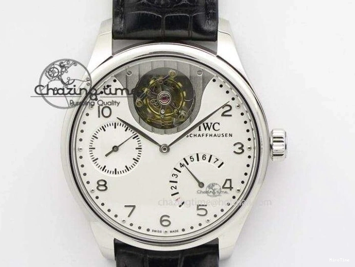 MIROTIME 0207 Compact Portuguese IW545409 RG ZF 1:1 Best Edition White Dial On Brown Leather Strap A 7336